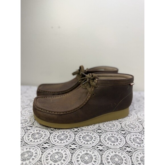 Clarks Mens 11.5M J Stinson Hi Brown Beeswax Juane Miel Leather Chukka Boots main image 16